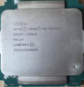 Intel Xeon E5-2699 v3 2.3GHz 18-Core 45MB 145W LGA2011-3 SR1XD CPU Processor - Picture 1 of 1