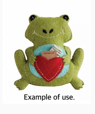 Nueva almohada creativa cooperativa de lana para niños corazón de rana verde hada de dientes nueva con etiquetas Foto 1 de 4
