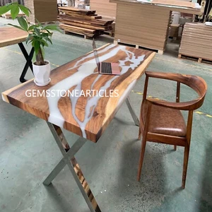 White Epoxy Table Tops/ Dinning Table / River Coffee Table / Walnut Table Sale - Picture 1 of 1