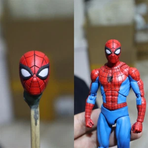 Máscara de casco pintada 1:12 de Spider Man escultura de cabeza de cabeza para figura masculina Mafex Shf de 6 - Imagen 1 de 6