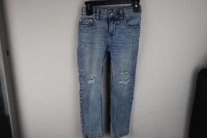 Wonder Nation Boys Blue Jeans Slim Size 6 Medium Wash Distressed.  #0184 - Picture 1 of 10