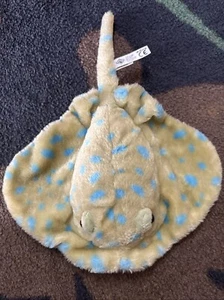 The Petting Zoo Tan Blue Spotted Stingray Soft Plush Stuffed Animal 14 in 1994 - Picture 1 of 4