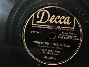 Jay McShann Confessin' The Blues 1946 DECCA 48008 - Bild 1 von 3