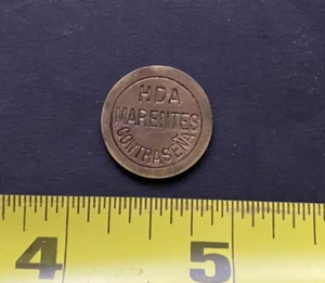 MEXICO, 1891, Hacienda MARENTES, Token, CONTRASENA, 1/2 LANZ, circ. - Bild 1 von 4