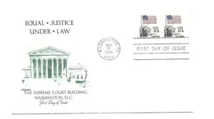 1895  20c Flag over the Supreme Court, coil pair, Artmaster, FDC - Picture 1 of 1