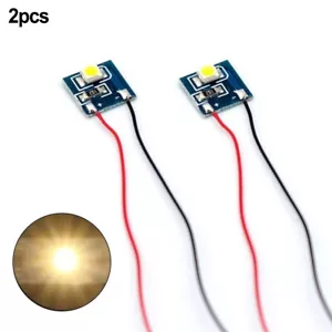 .2x Pre-wired Warm White 3528 LED For Model Railway Locomotive Headlights SALE. - Picture 1 of 8