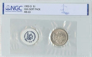 1903-O Morgan Dollar GSA SOFT PACK S$1 NGC MS63 - Picture 1 of 2