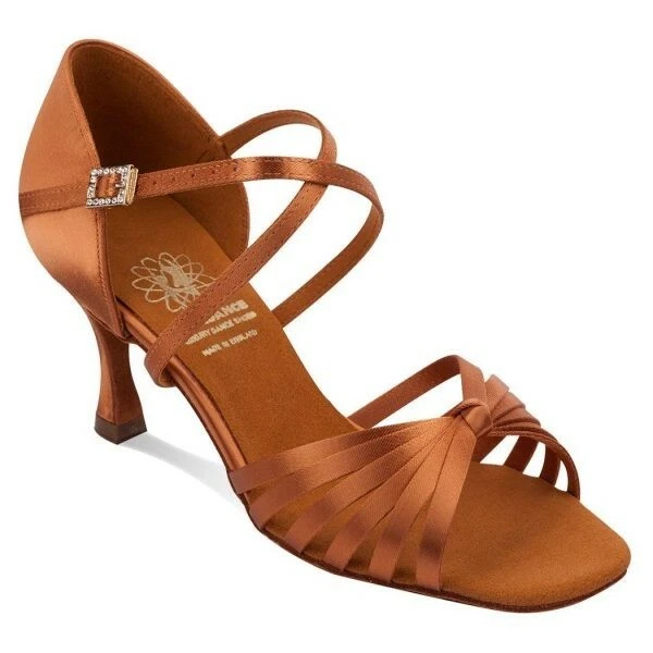 Supadance 1066 Dark Tan Satin UK 6/US 8.5 - 2.5" Womens Latin Ballroom Dance - Image 1 of 1