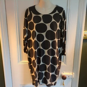 Gudrun Sjoden Jersey Tunic, Small, Black and Cream - Picture 1 of 7