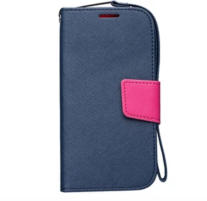 ETUI FOLIO A RABAT SAMSUNG GALAXY S4 FLIP COVER ROSE & BLEU ECO-CUIR (PU) - Photo 1 sur 1
