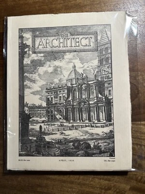 1929 APRIL THE ARCHITECT MAGAZINE - VERY GOOD - Image 1 of 4