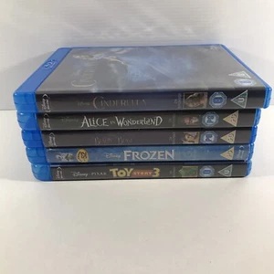 Disney Movies Blu-ray Bulk Bundle Lot Of 5 Region Free Cinderella Alice Beauty + - Picture 1 of 18