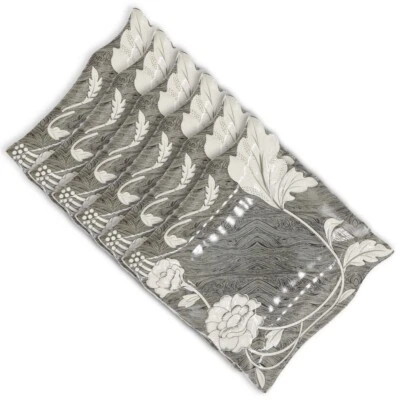 10 Inch Dinnerware Square Shaped Elegant Melamine Plates (Gray Floral) - Image 1 of 4