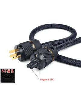 HI-End HIFI Australia Power Cable AU Plug AC Mains Cable C7 Figure 8 IEC 16mm - Picture 1 of 3