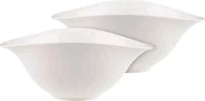Salad Bowls by Villeroy & Boch Set of 2 White Bowls Vapiano - Image 1 of 4
