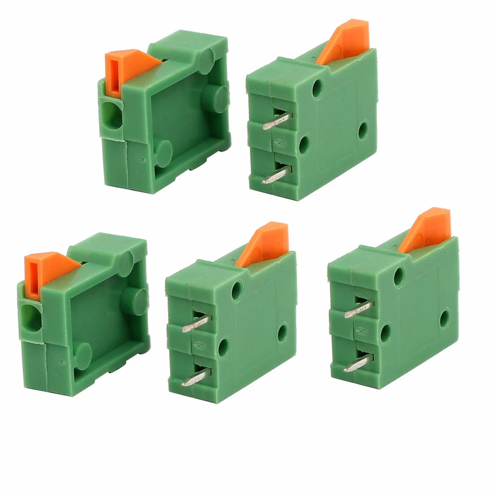 5 KF141V 150V 2A 2.54mm Pitch 1P Green Spring Clamp Block for PCB Mount- - Image 1 of 1