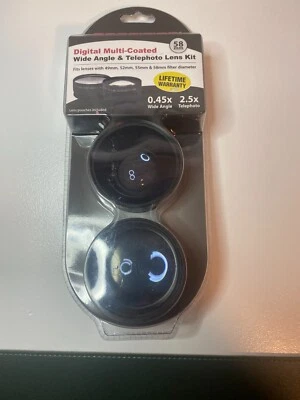 Sealed Precision Design Digital Wide Angle and Telephoto Lens Kit 58mm - Image 1 of 4