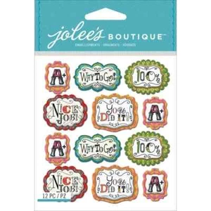 Jolees Boutique Teacher words repeats medium pack Dimensional stickers - Picture 1 of 1