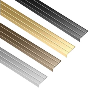 Treppenprofil selbstklebend Alu Treppen-Kanten-Profil 25x8 mm Treppenwinkel - Picture 1 of 17