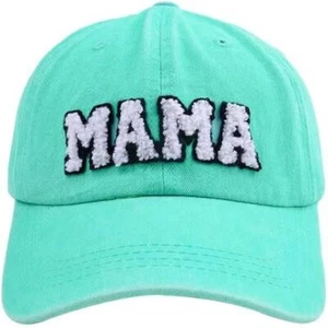 Mama Baseball Hat Retro Mon Cap Mother Snap Mothers Day Medium, Green - Picture 1 of 4