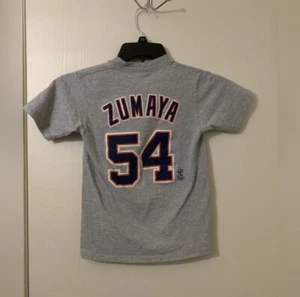Detroit Tigers Joel Zumaya Majestic Label T-Shirt - Youth Small - Picture 1 of 4