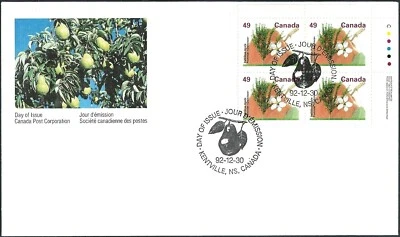 🍁Canada   #1364 URpb   "DELICIOUS APPLE"     Brand New  1992 First Day Cover - Image 1 of 2