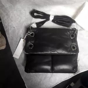 Hammitt Montana Reversible Leather Black Hardware Zip Crossbody Bag - Picture 1 of 11