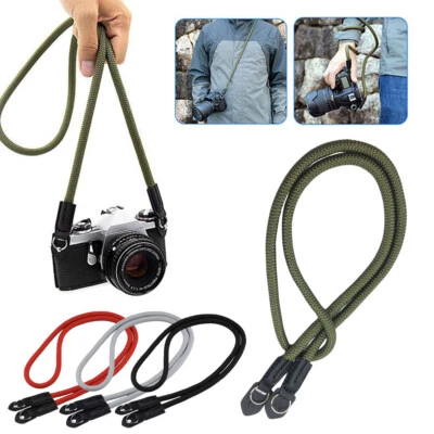 Hand Made Braided Camera Single Shoulder Neck Strap Rope&Leather For Leica Sony - Image 1 of 4