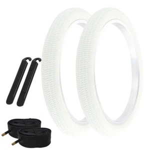 PRO+ HIGH PERFORMANCE BICYCLE BMX TIRE 18" X 1.95 WHITE BMX/FREESTYLE  6PC SET. - Picture 1 of 1