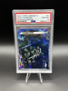 2020 Topps Chrome F1 édition saphir Lewis Hamilton #21 PSA 10 - Photo 1/2