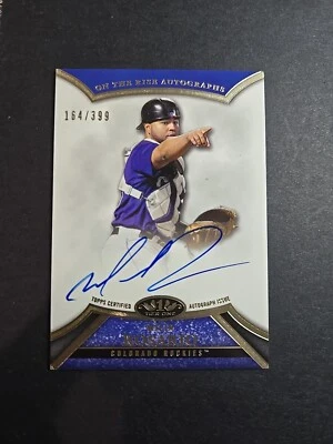 2013 TOPPS TIER ONE WILIN ROSARIO AUTOGRAPH 164/399 ~ ON THE RISE, ROCKIES - Изображение 1 из 2