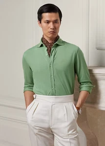 Ralph Lauren Purple Label gewaschenes Piqué Hemd Herren 2XL Green Bay Designer neu mit Etikett $ 395 - Bild 1 von 12