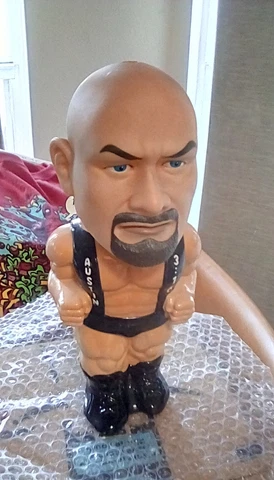1999 WWF "Stone Cold" Austin 9"  Refillable Water Bottle Action Figure Cover