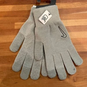 Nike Men’s Tech & Grip 2.0 Knit Gloves Gray/Black Small/Medium - Picture 1 of 5