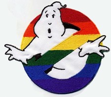 Rainbow Embroidered Ghostbusters No Ghost Patch  [iron on]