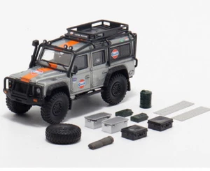 1/64 Master Lan~over Defender 110 Gulf Diecast Toys Car Models Gifts Big wheel - Bild 1 von 3
