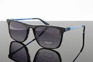 Cole Haan Sunglasses Unisex Square CH6074 316 Teal Tortoise 55mm Grey Lens NEW - Picture 1 of 8