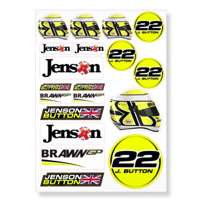 Jenson Button F1 Formula One A4 Printed Vinyl Decal Sticker High Quality Kit - Image 1 of 4