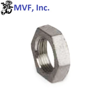 1/4" NPT Lock Nut Cast 304 Stainless Steel With O-Ring Groove BREWING LN101 - Image 1 of 4