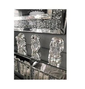  Juego de 3 juegos de mono sabio triturado adorno de cristal Bling Mille Sparkle  - Imagen 1 de 1