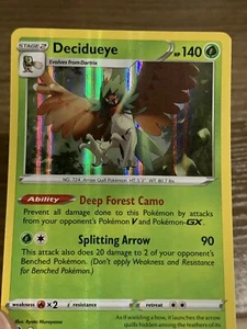 ERROR DE SANGRADO 🟡Tarjeta Pokémon Decidueye Holo Etapa 2 Tipo Hierba 2021 Rara - Imagen 1 de 6