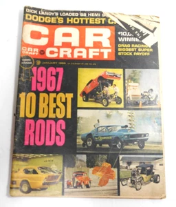 Vintage Car Craft Magazine Book January 1968 10 Best Rods 1967 Dick Landy's Hemi - Picture 1 of 6