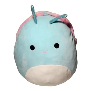 Squishmallows Sid the Snail 11" Blue Plush Rainbow Tie Dye Shell Plush Kellytoy - Picture 1 of 6