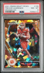2021 Panini Prizm Draft Picks - Trevor Lawrence #106 Orange Ice Prizm (RC) - Bild 1 von 3