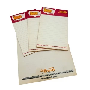 Vintage Denver & Rio Grande Western Railroad RR Note Pad Lot UNUSED - Picture 1 of 3