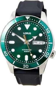 Reloj automático Lorus para hombre con esfera verde y correa negra RL455AX9 - Imagen 1 de 4