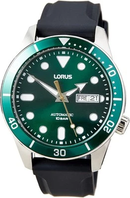Lorus Men's Automatic Watch with Green Dial and Black Strap RL455AX9 - Image 1 of 4