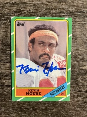 1986 Topps Football Kevin House Signed Card #376 Buccaneers Auto - Image 1 of 2