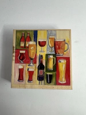 Резиновый штамп Stamps Happen коллаж для винных бутылок - Изображение 1 из 4