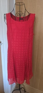 Lovely Red F&F Dress Size 16 - Picture 1 of 4